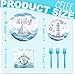 Nautical Birthday Party Decorations Set - Nautical Party Decorations, Plates, Napkins, and Forks for 20 Guests - Nautical Themed Disposable Tableware and Birthday Decorations
