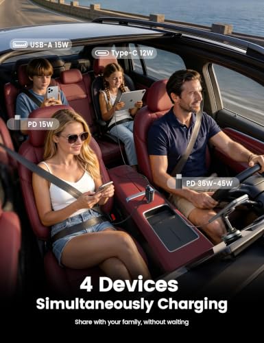 Lamicall 87W USB C 4-in-1 Retractable Car Charger $11.99 + FS - image 3