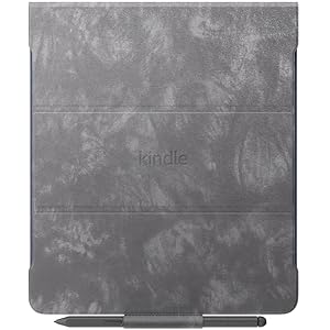 Funda de piel prémium para Amazon Kindle Scribe, con tapa plegable y acople magnético (solo compatible con Kindle Scribe) | Diseño fino y ligero | Gris