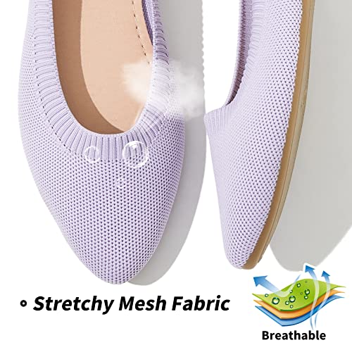 Image of BABUDOG Women's Mesh Flats Shoes Pointed-Toe Dress Shoes for Women Black Flats Comfortable Memory Foam Flats