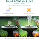 vvhippo Solar Springbrunnen für Außen, 2,5w Solarbrunnen für Draussen mit 8 Düsen, Solar Teichpumpe mit 8 LED, Solar Wasserpumpe Solar Schwimmender Fontäne Pumpe für Garten, Teich, Terrasse, Vogel Bad