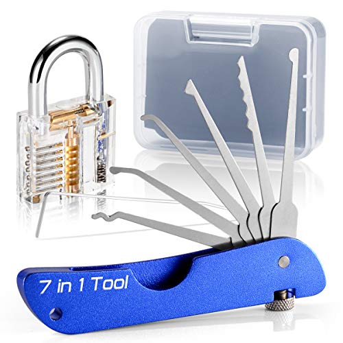 7-1 Lock Stainless Steel Set, Multitool Lock Set for Gift (Lock Included)
