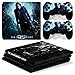 FENGLING Batman et Joker Design Vinyle décalcomanies Housse de Protection pour Ps4 Pro Peau Autocollants + 2 pièces contrôleurs
