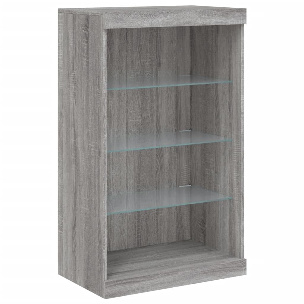 ShGaxin Kredens z lampami szary Sonoma 181,5 x 37 x 100 cm, komoda do sypialni, komody i kredensy, szafka do salonu, komody do korytarza, meble pokojowe - 3209182