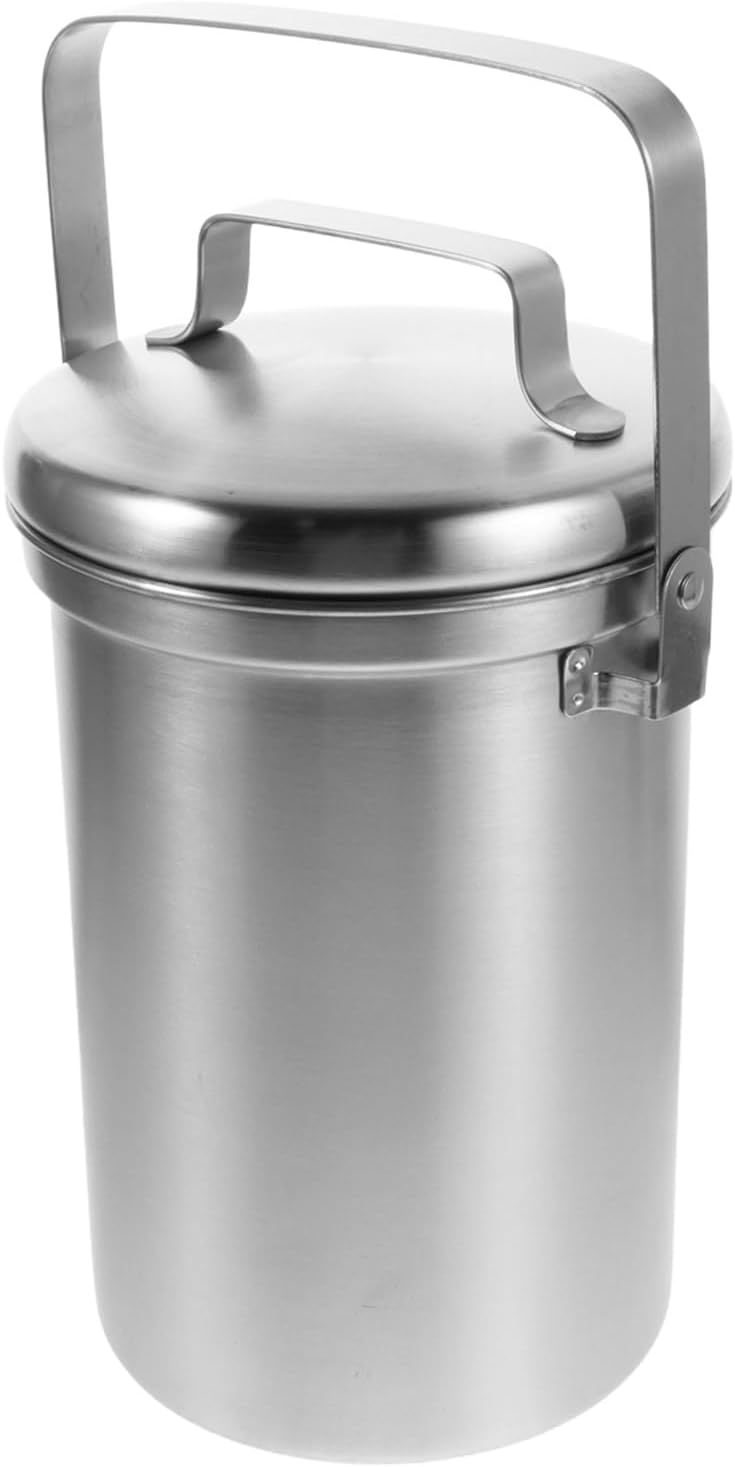 Gatuida 3l Stainless Steel Kitchen Compost Bin with Lid, Countertop Food Waste Container for Indoor Composting, Compact Counter Compost Pail for Home Kitchen Waste Recycling