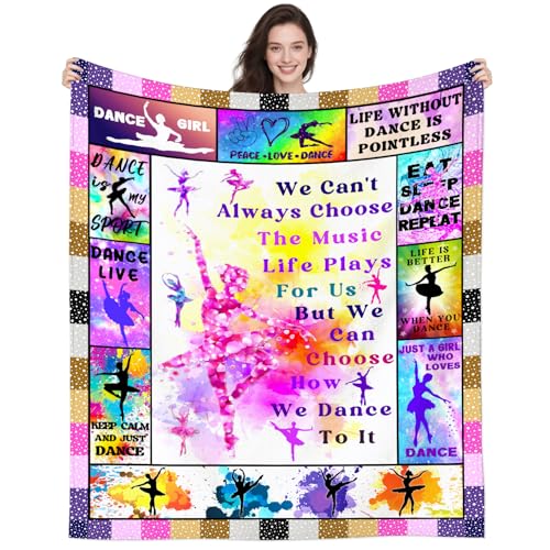 Dance Blanket Soft Cozy Bed Couch Dances Theme Throw Blankets Birthday Gifts for Teen Girls Teachers Women 50'x40'
