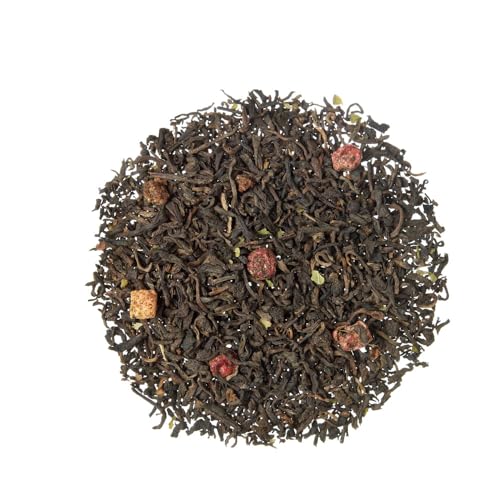 TEA SHOP - Té Rojo (Pu Erh) Frutas del Bosque 100g - 50 Tazas - Formato a Granel - En Hojas - Nueva Receta y Detox - Té Frío - Perfecto para Verano