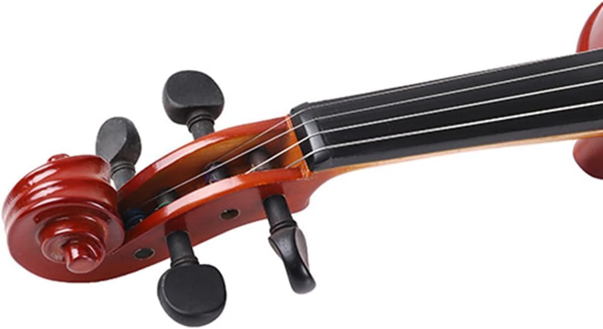 Violino 4/4 in legno massello con custodia rigida, archetto e colofonia per principianti e studenti, ideale per adulti, set completo di violino