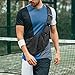 MRang Sling Crossbody Bag Travel Anti Theft Safe Bag for Men Women Waterproof Black