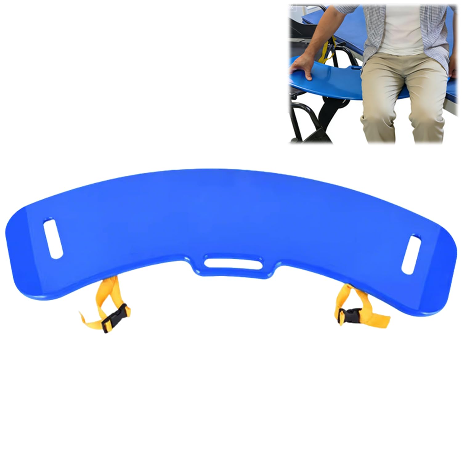 Tabla de transferencia y tabla deslizante, tabla de transferencia de pacientes con asa, tabla deslizante resistente para silla de ruedas para transferir pacientes o discapacitados de silla de ruedas a