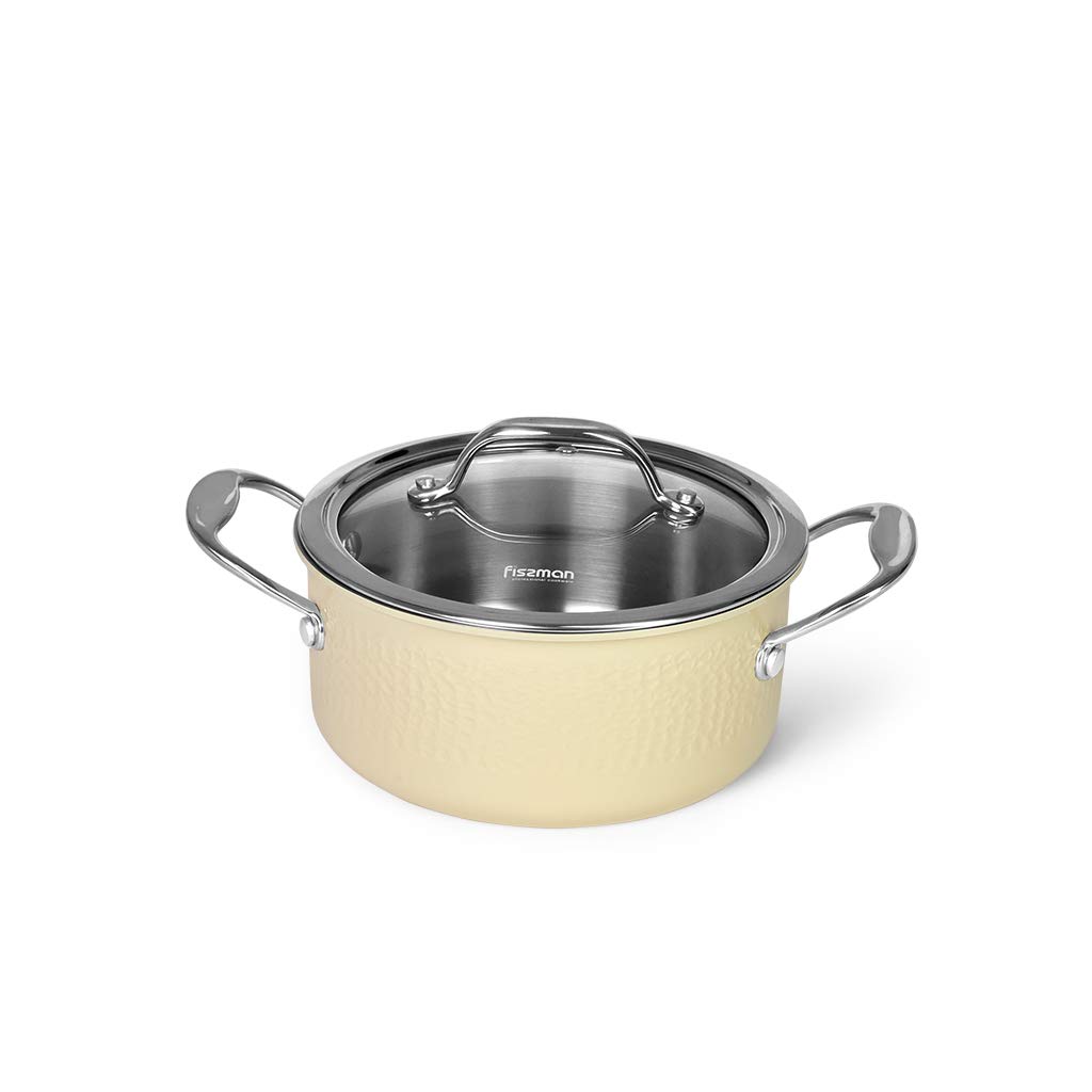 FISSMANStockpot BRIGITTE 18x8.5 cm / 2 LTR with glass lid (stainless steel)