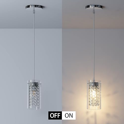 Miniatura 2 de baunoisk Mini lámparas colgantes de cristal, lámpara colgante pequeña, moderna de cristal, isla de cocina, paquete de 3 luces colgantes para cocina,