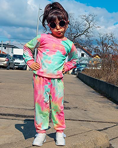 YALLET Toddler Girls Clothes Baby Girl Fall Outfits Long Sleeve Sweatshirt Pants Sets Winter Sweatsuit Clothing for Girl 1-6Y2