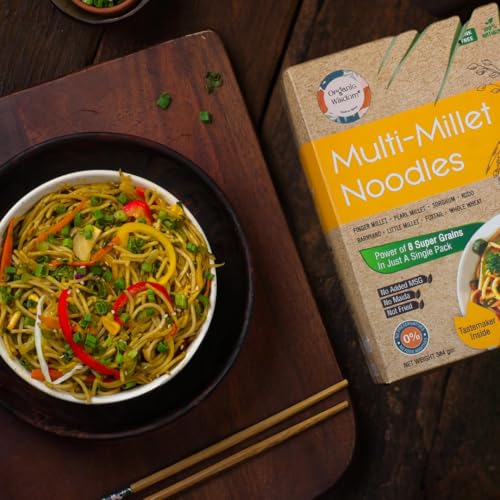 Image of Organic Wisdom-Back to Roots Multi Millet, Ragi & Foxtail Noodles, 384g each|Tastemaker Inside | No Maida, MSG or Refined Oil|Rich in Calcium, Protein & Fiber| Healthy Instant Noodles