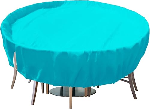INFRANGE Waterprrof - Fundas para muebles de patio, 9 pies, resistente a los rayos UV, resistente para exteriores, mesa redonda y rectangular, sofá,