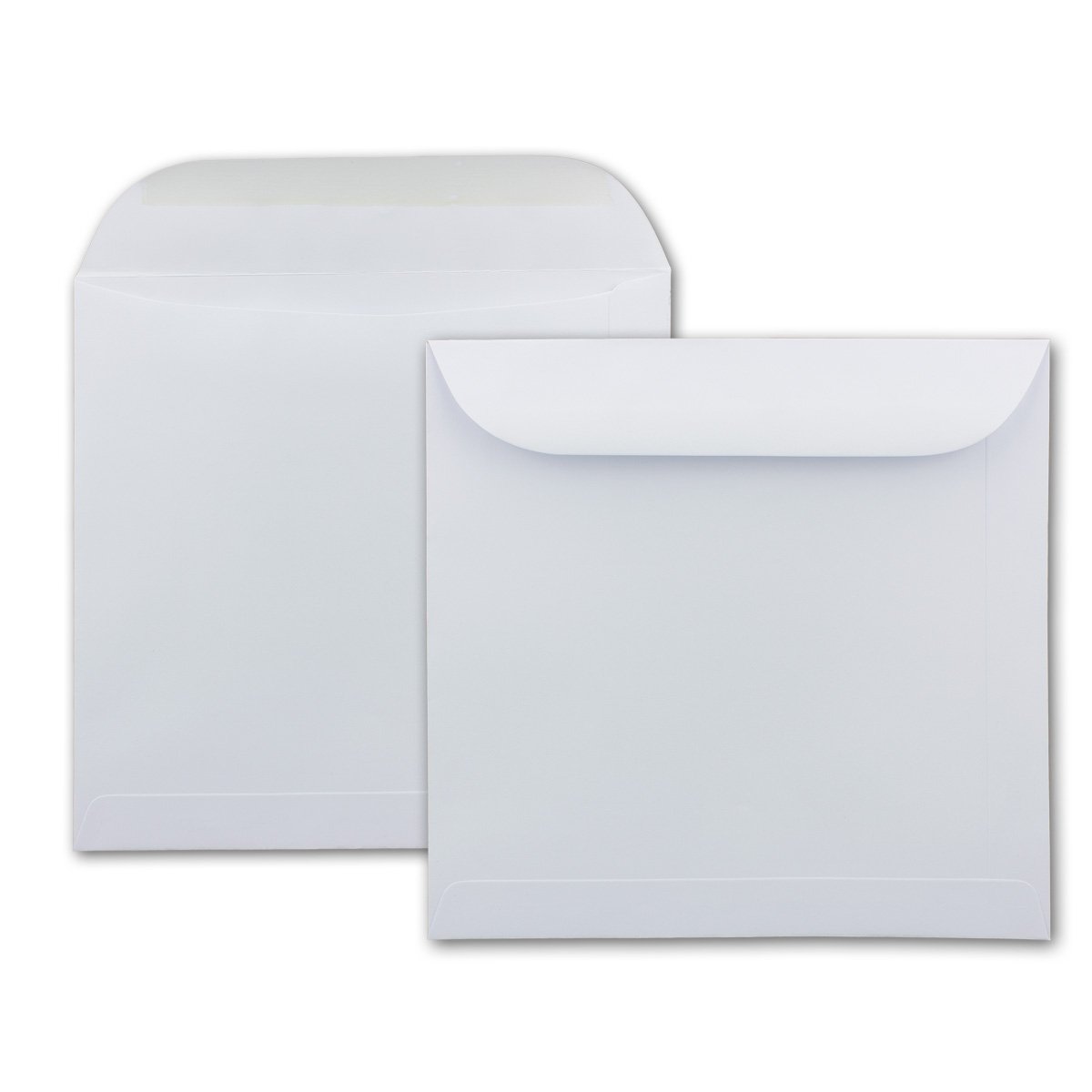 "NEUSER PAPIER" 75x large square envelopes 22 x 22 cm Bright white 100 grams per m² for very special occasions Wet gluing