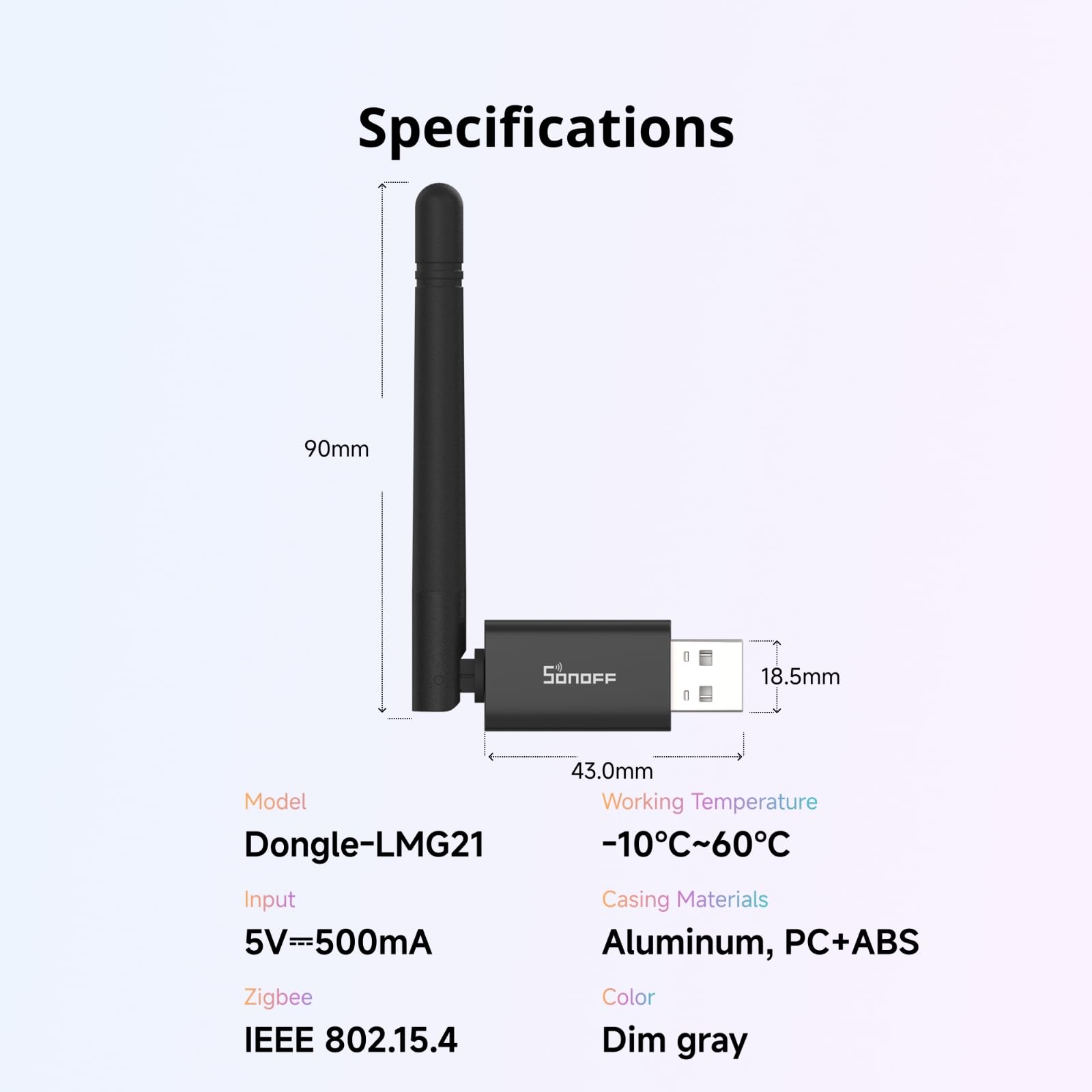 SONOFF Zigbee 3.0 Thread Dongle Lite EFR32MG21 Coordinateur USB Home Assistant Zigbee2MQTT