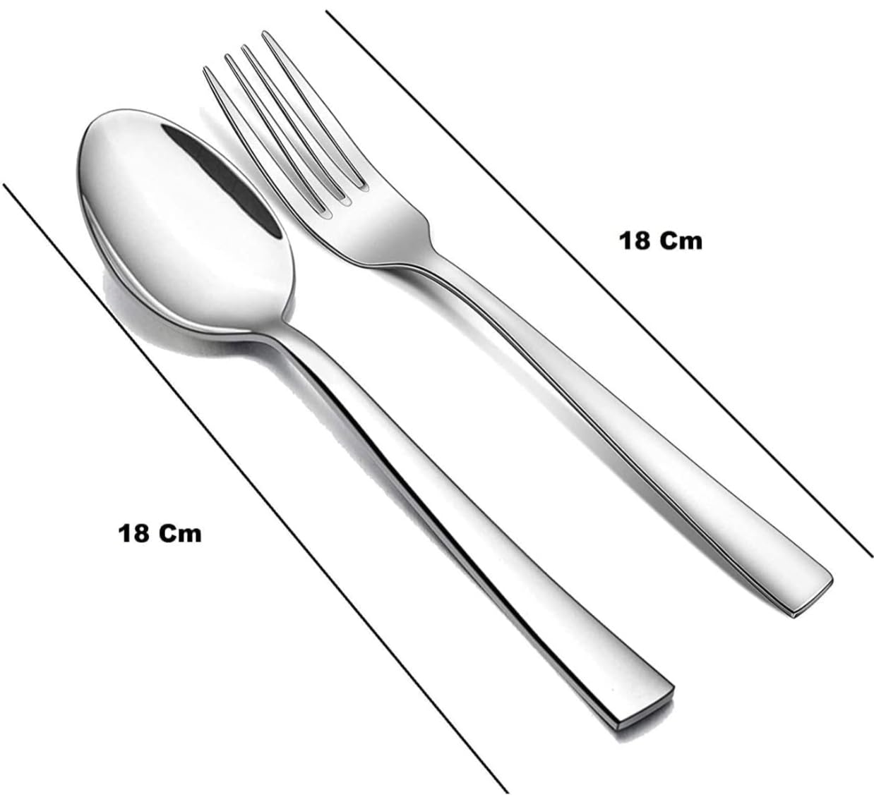 12 Pieces Stainless Steel Dinner Forks Set for Home & Kitchen, 15.5 cm Long, Fruit Fork for Dining Table, Dining Tableware Cutlery Set, Silver 4