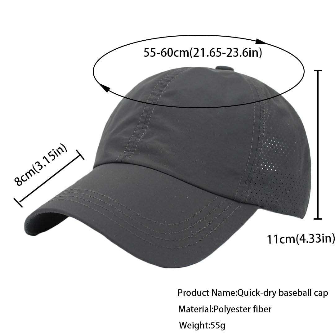 Gorra de Béisbol Mujer Cola de Caballo Verano Transpirable Gorra Secado rápido del Deporte Ponycap de High Messy Bun Ajustable Buckle — view 5