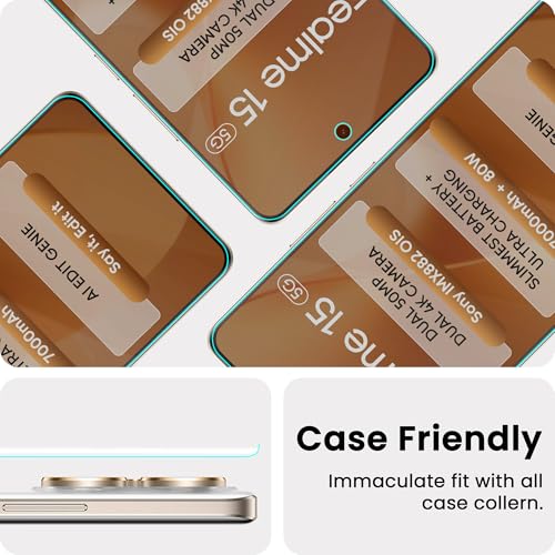 Image of FIRST MART Matte Screen Protector for Realme 15 - TPU Anti-Glare Protection, Fingerprint Working, Bubble-Free, Edge to Edge Coverage [ 1 Pack]