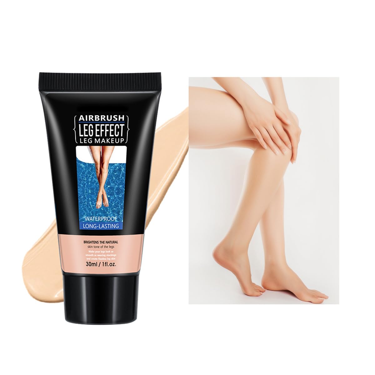 Leg Makeup Waterproof No Transfer Middle Glow 1 Oz Leg Vein Cover up Makeup Legs and Body Scar