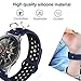 Compatible Samsung Gear S3 Frontier/Samsung Galaxy Watch 46mm Bands,22mm Silicone Breathable Replacement Strap Quick-Release Pin for Gear S3 Frontier Smart Watch (Midnight Blue/Black)