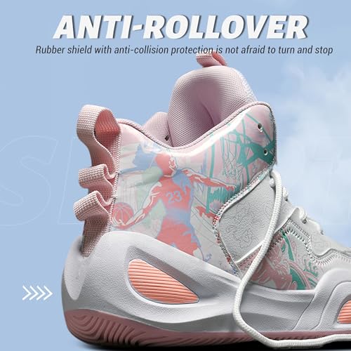 Image of Men's Basketball Shoes Fashionable Breathable Anti Slip Sports Shoes Outdoor Running Fitness Training Shoes