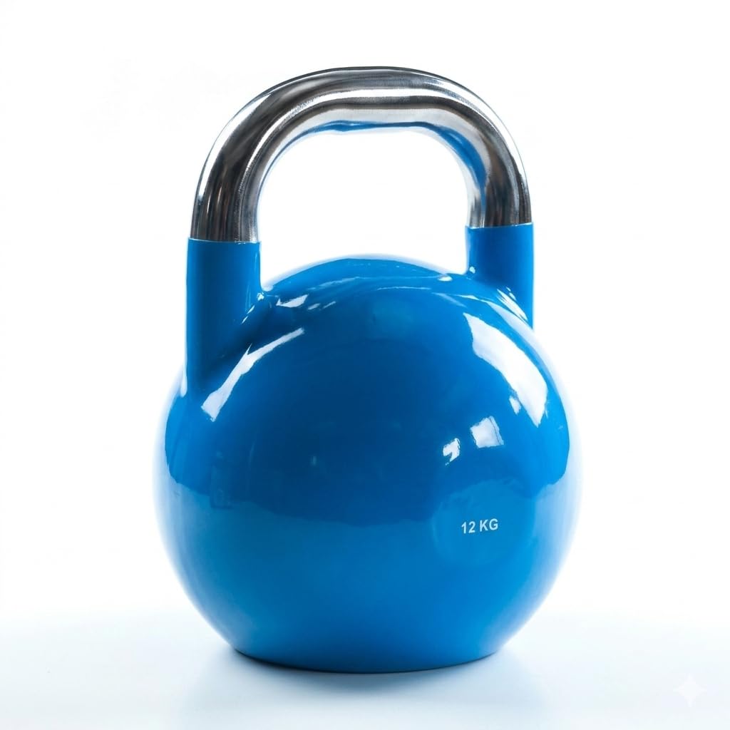 Kettlebell | Pesa Rusa de Acero con Asa Cromada | Entrenamiento Funcional, Crossfit y Fuerza | Base Plana Antideslizante | 6-32kg
