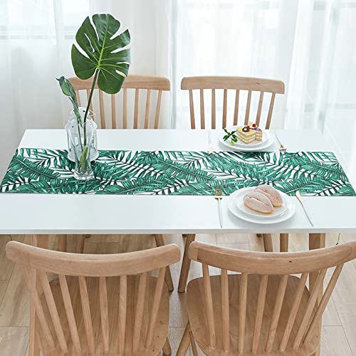 Chemin de table de Noël polyester vert décoration table longue 33x160