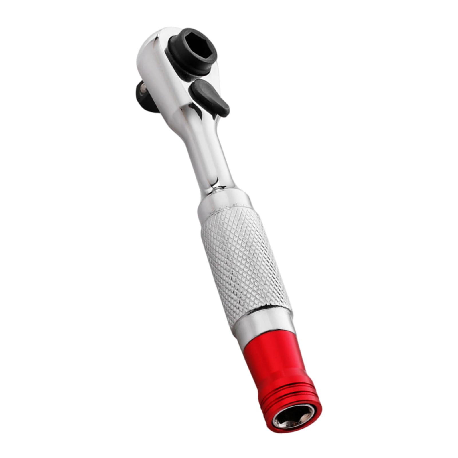 Kaccde Knurled 2In1 Torques 1 / 4Inch Ratchets Wrench Socket With 2 Directional Mechanism And Swivels Head For Accessing Tight Confined Space Automotive