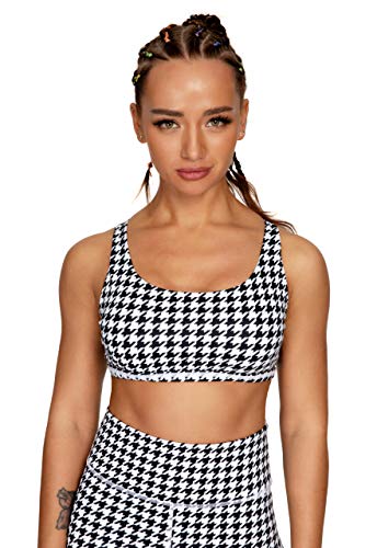 Queenieke Womens Yoga Sport Bra Light Support Strappy Free To Be Bra Size Xs Color Houndstooth #TOP19