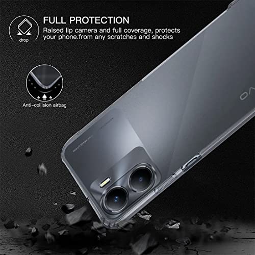 Image of Fashionury Soft Crystal Clear Back Case Cover for Vivo Y56 | Shockproof Design | Camera Protection Bump | Clear Back | Case Cover for Vivo Y56 (Transparent)