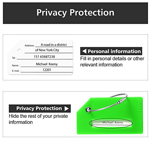 Ovener, Etichetta per valigie Viola Confezione da