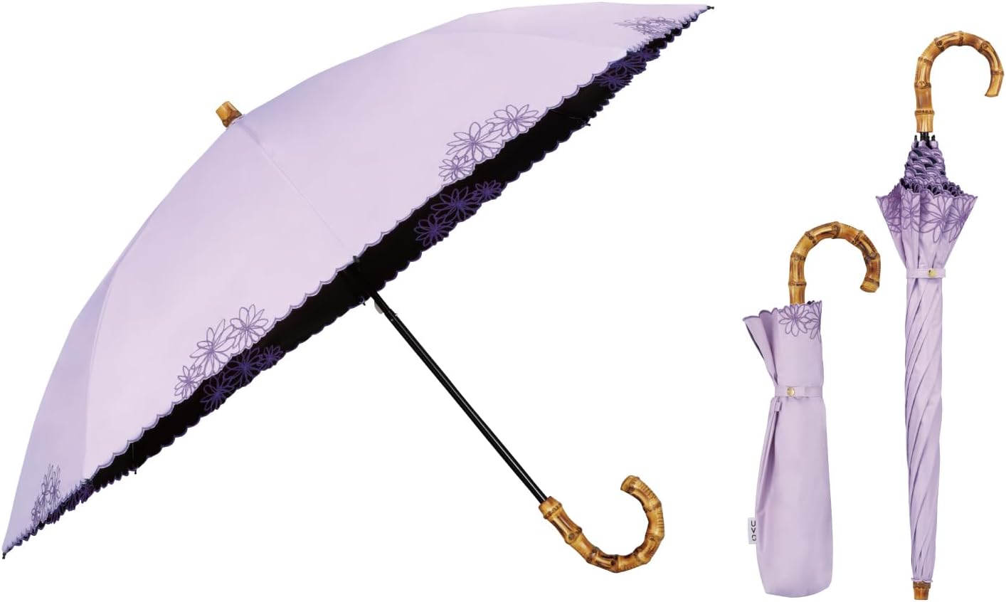 Wpc. 最強の日傘 UVO(ウーボ)折りたたみ傘/2段 刺繍フラワー ラベンダー《遮光率&UVカット率100%/UPF50+/遮熱/晴雨兼用》50cm レディース 長傘としても使える 2way バンブー おしゃれ UVO2F-010 Amazonで販売中 Wpc. 最強の日傘 UVO(ウーボ)折りたたみ傘/2段 刺繍フラワー ラベンダー《遮光率&UVカット率100%/UPF50+/遮熱/晴雨兼用》50cm レディース 長傘としても使える 2way バンブー おしゃれ UVO2F-010 Amazonで販売中