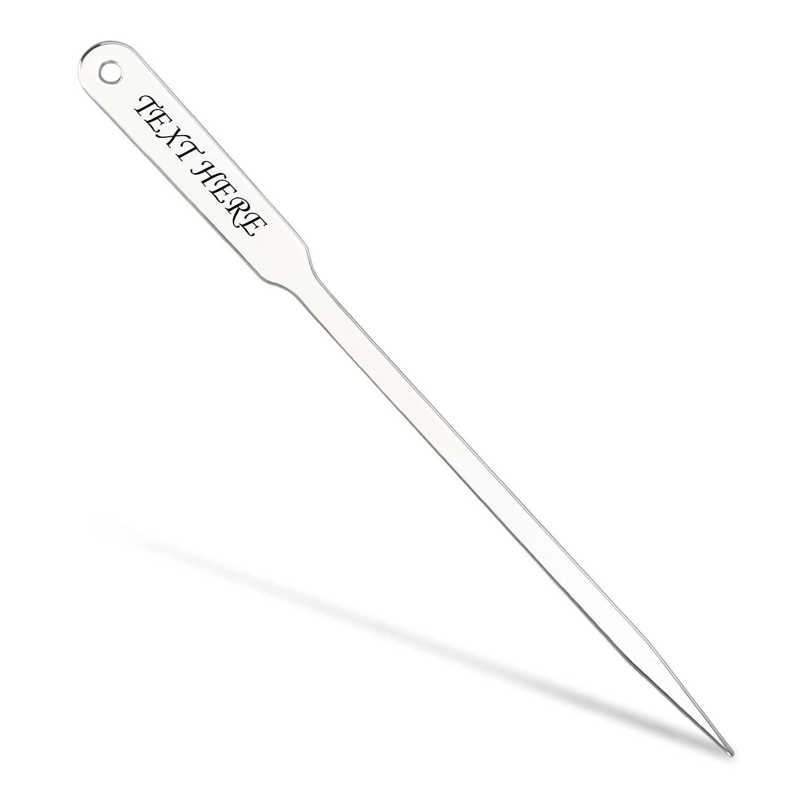 Personalized Letter Opener OXYEFEI Customized Stainless Steel Lightweight Hand-Made Envelope Cutter Envelope Letter Opener Suitable for Home (Silver)