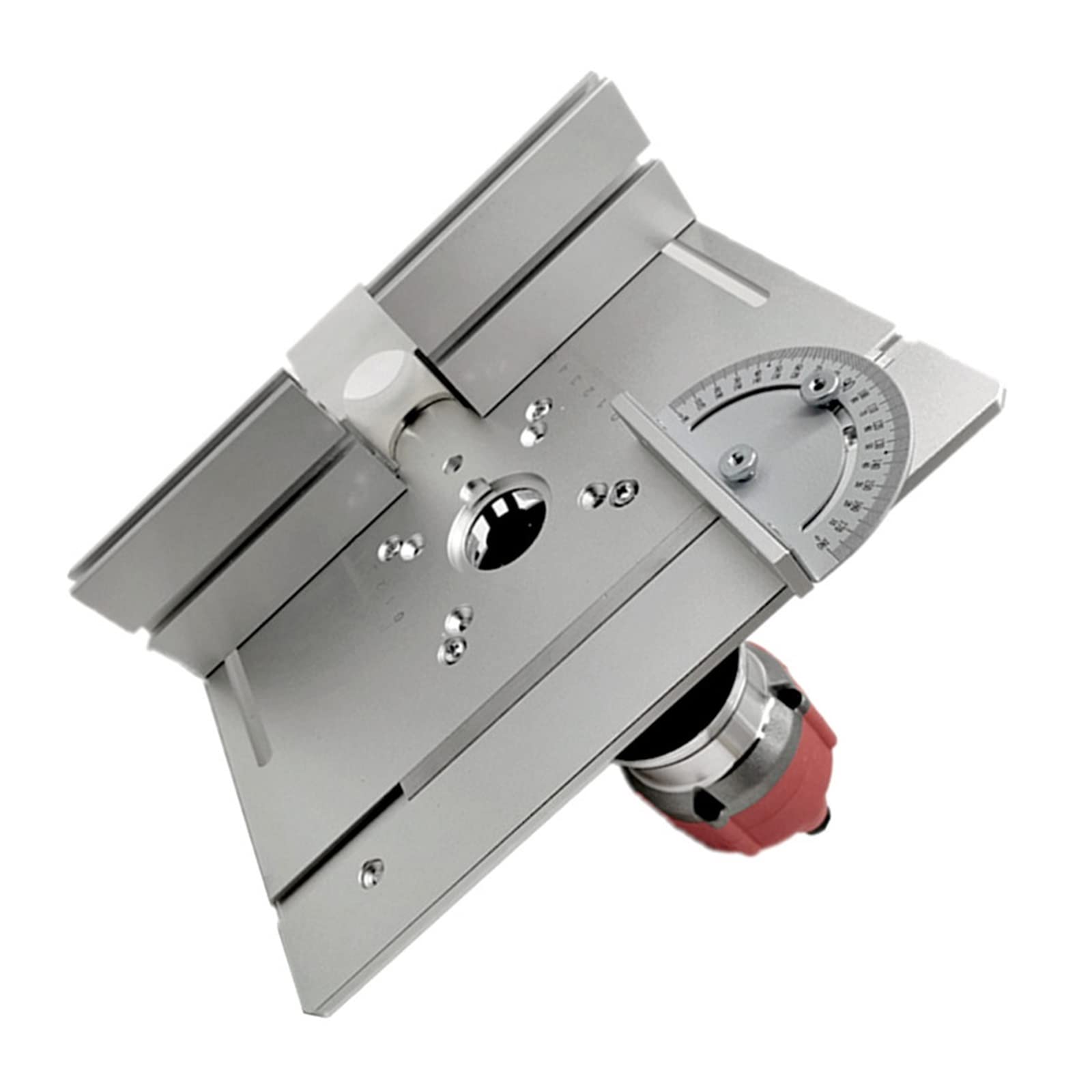 Placa de inserción de mesa de enrutador for bancos de carpintería sierra de mesa con guía de calibre de inglete soportes deslizantes de cerca de perfil de aluminio(Aluminum Plate B)