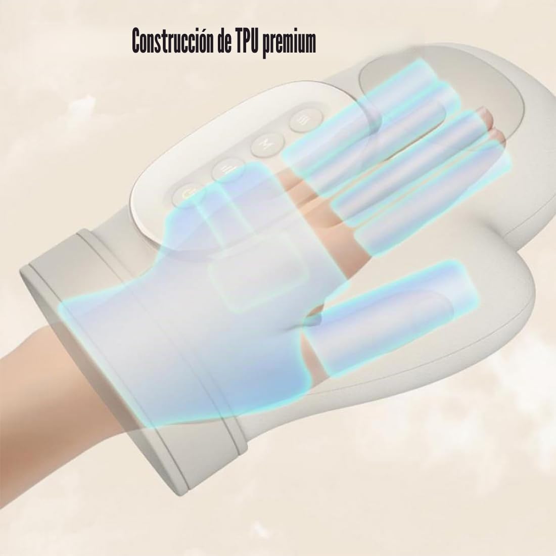 Guantes Masaje Artrosis, Masajeador de Manos Artrosis, Masajeador Manos Con Calor y Compresión, 3 Masajes, 3 Temperaturas, 5 Niveles de Presión, Excelente regalo (Gris)