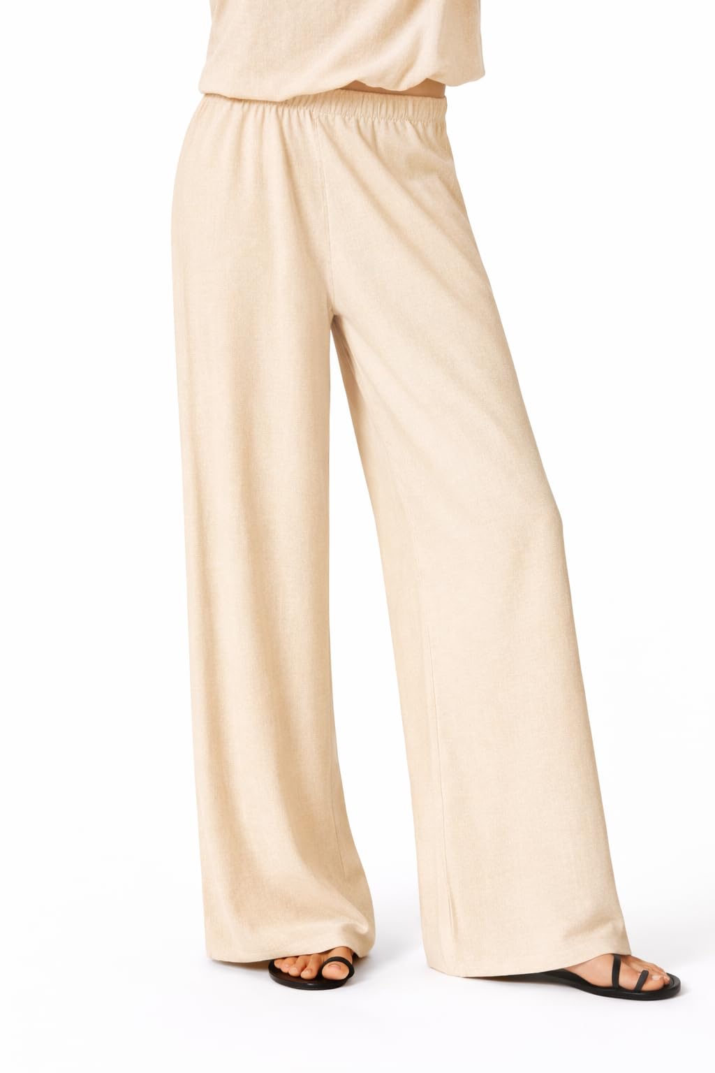 JADEA Completo donna pantalone gamba larga e maglia scollo a barca 4947/4935