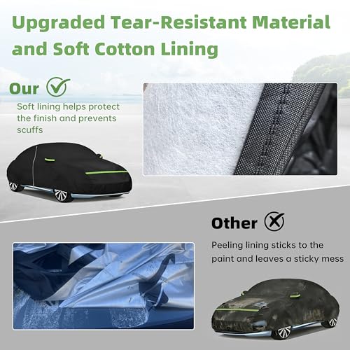 Image of Car Cover for Volkswagen Beetle /New Beetle 1998-2019, Custom Fit Waterproof All-Weather Full Car Cover, Windproof Outdoor Full Cover with Driver-Side Zippered Door, UV-Resistant and Dustproof