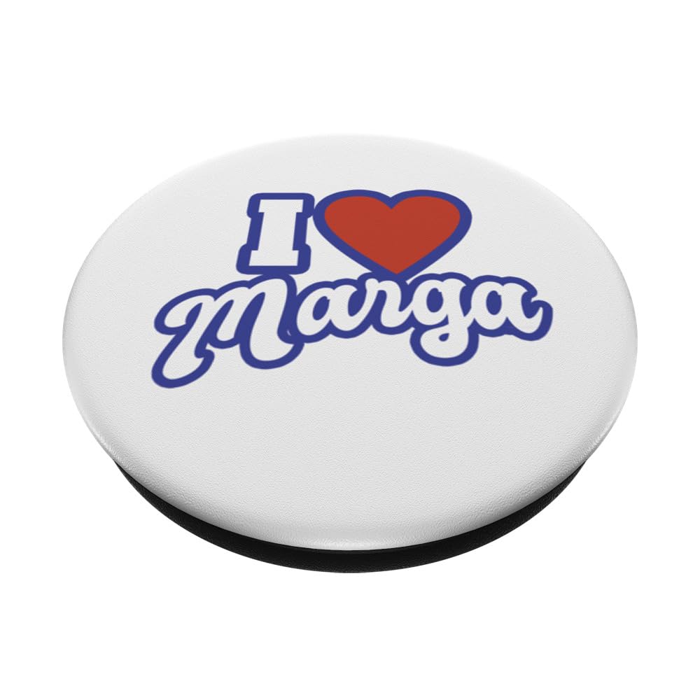 I Love Marga PopSockets Swappable PopGrip, Black - Image 2
