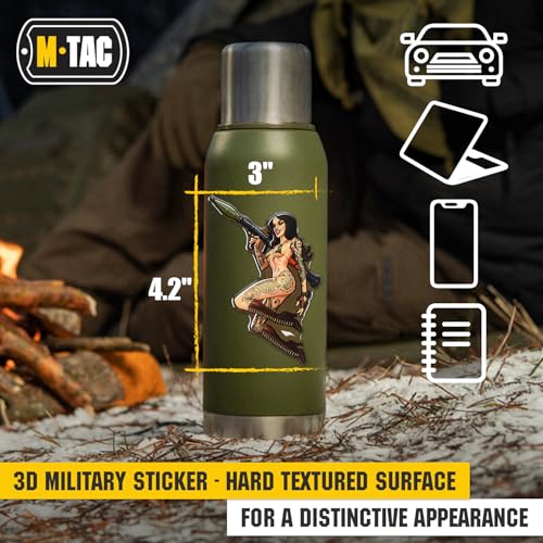 Image of M-Tac Morale Sticker Tactical Girl - 3D Tactical Military Sticker for Laptop, Tablet, Phone, Notebook, Car Bumper, Hard Hat (№9 RPG Skandinavik)
