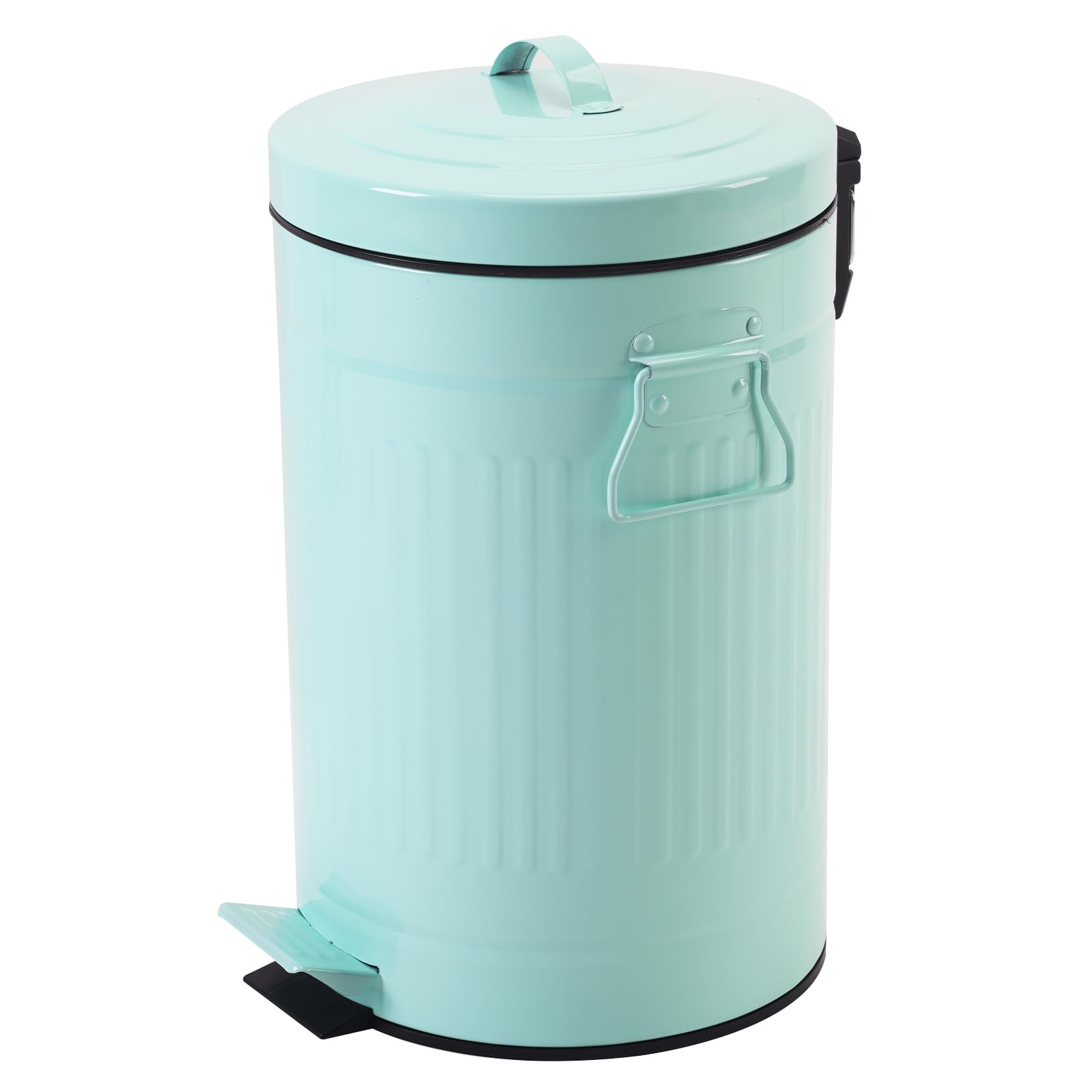 Bathroom Trash Can, Vintage Metal Garbage Bin for Kitchen, Bedroom ...