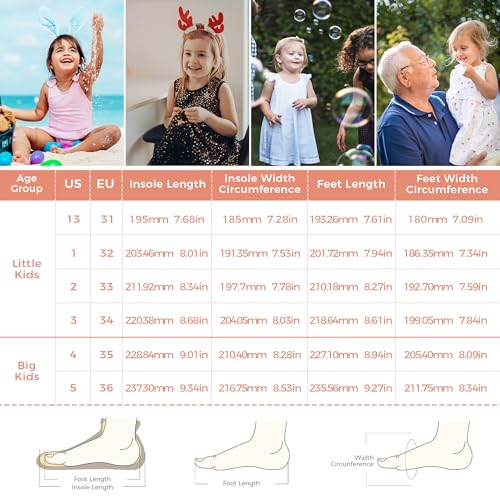 Vonair Girls Sandals Strappy Gladiator with Zipper Comfort Summer Shoes 6