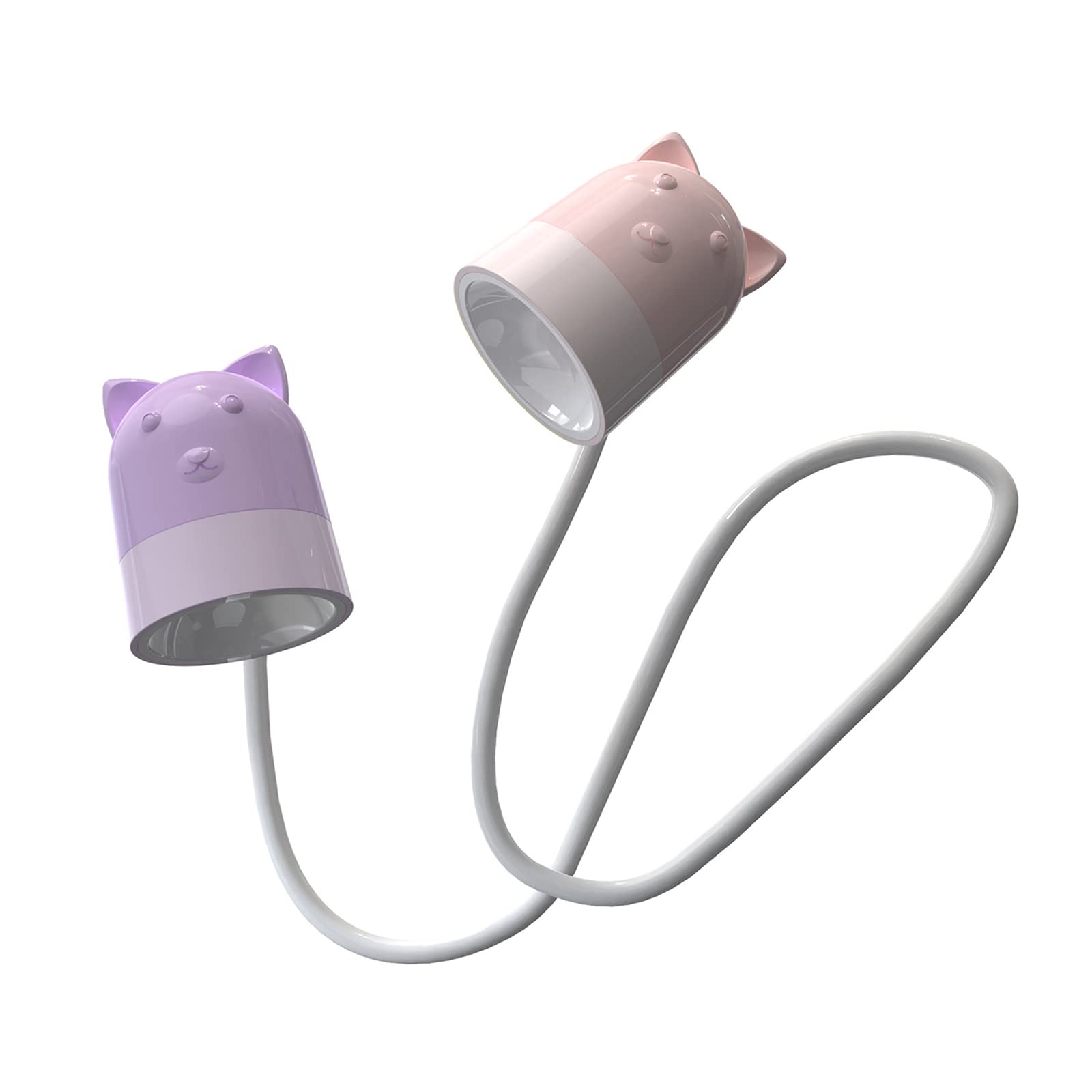JUKIDS Luz LED para el cuello, linda luz nocturna de 360°, luz de abrazo flexible, mini luces de noche de ciervo, luz de libro alimentada por batería para lectura, manualidades, habitación de niños y