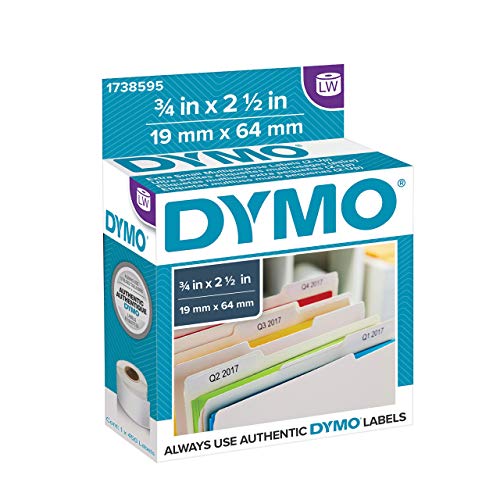 DYMO Authentic LW Barcode Labels for LabelWriter for Label Printers, White, 3/4'' x 2-1/2'', 1 roll of 450 (1738595)