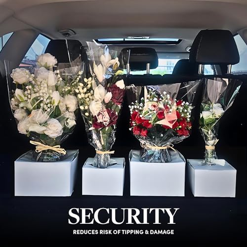 Image of Holiday Designs - Quick Fold Florist Delivery Box, Cardboard Vase Boxes for Secure Floral Arrangements During Transport, 6 inch x 6 inch x 4 inch (Medium - Bulk Case of 100)