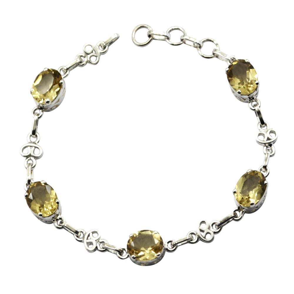 Pulsera de citrina auténtica para Mujer, Chakra, Curación, Piedra de Nacimiento, Anillo de Resorte DE 16,5 a 20,3 cm