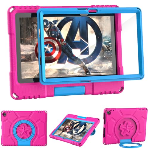 Lainergie 10 inch Tablet for Kids case, Lightweight Shockproof Case with Screen Protector Handle Stand,Pink