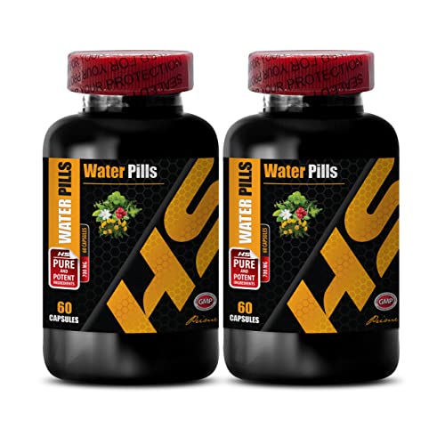 Diuretic for high Pressure - Water Pills (Diuretic Formula) - Water Pills Weight gain - Green Tea Supplement Capsules, diuretics for Water Retention in Legs and feet, Water Away Pills, 2 Bot 120 Caps