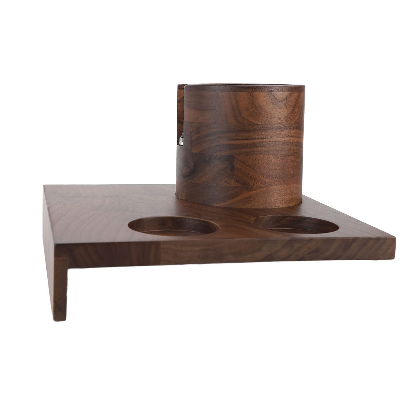 Knock Box, Estación de Apisonamiento de Madera para Café, Almacenamiento de Tapetes, Tamper de 51 mm a 54 mm para Cafés, Restaurantes, Cocinas, Panaderías